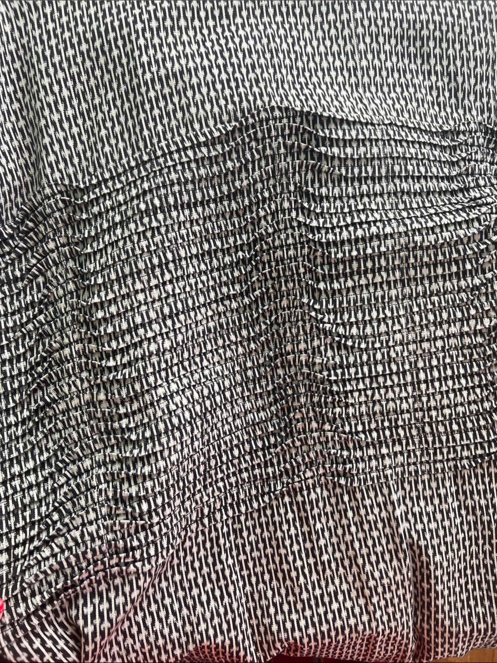 Carla Fernandez Black & White Textured Short-Sleeve Tunic Top Or Dress — image 6 of 6